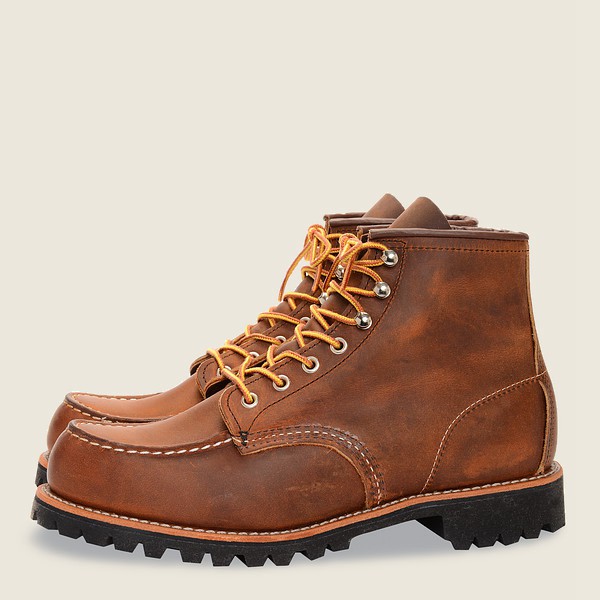 Red Wing Mens Roughneck - 6-inchr Rough & Tough Leather - Heritage Boots Brown - 4968BXZND